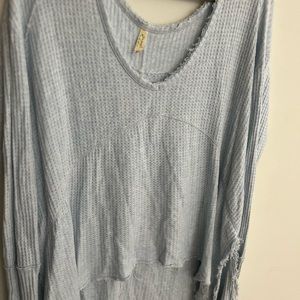 Free People Oversized Waffle Long Sleeve